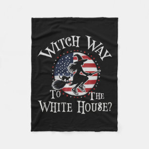 Grappige Heks Weg Naar Witte Huis Kamala Harris Wh Fleece Deken