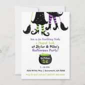 Grappige heksen moderne heks Halloween partij Kaart (Voorkant)