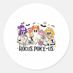 Grappige heksen verpleegster Spooky verpleegster k Ronde Sticker