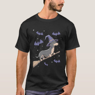 Grappige Heksenbezem Dachshund Liefhebbers Griezel T-shirt