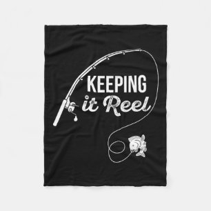 Grappige hengel Om het Reel te houden grap cadeau Fleece Deken