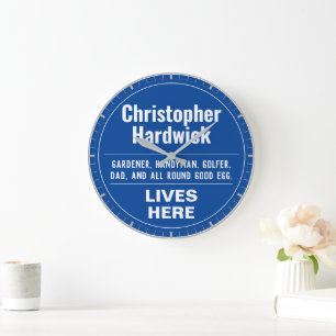 Grappige herdenkingsmuur plaque grote klok