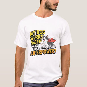 Grappige Herdershond Border Collie Schapen Werk Ca T-shirt