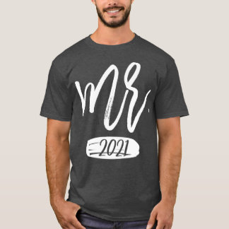 Grappige Heren Koppels Matching Mr en Mrs Est 2021 T-shirt