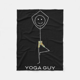 Grappige Heren Yoga, Jongen Yoga Oefening  Fleece Deken