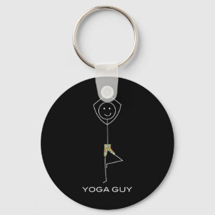 Grappige Heren Yoga, Jongens Yoga Oefening Sleutelhanger
