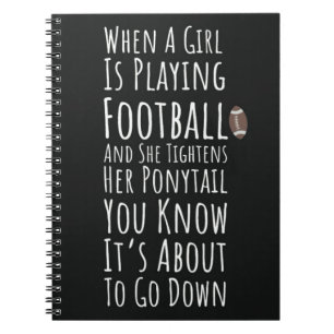 Grappige Herfst Football Cadeaus voor Meisjes Spel Notitieboek