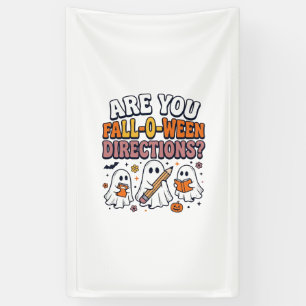 Grappige Herfst Halloween Leraar Geest Richtingen  Spandoek