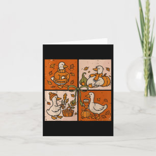 Grappige Herfst Herfst Pompoen Latte Goose Lover P Kaart