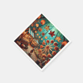 Grappige herfstbos Carnaval Decoupage servetten (Hoek)