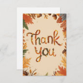 Grappige herfstvakantie Herfst Bedankkaart (Voorkant / Achterkant)