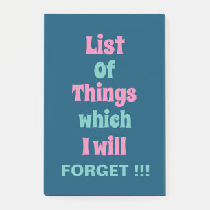 Grappige herinnering voor vergeetachtige mensen Ni Post-it® Notes