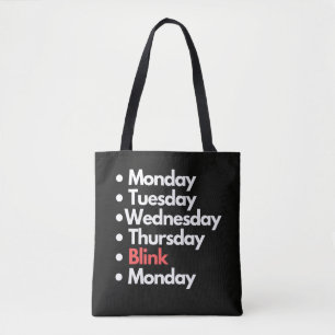 Grappige Herkenbare Maandag Week Schema Grap Desig Draagtas