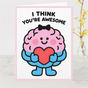 Grappige Hersen Liefde Valentijns Wenskaart Kaart