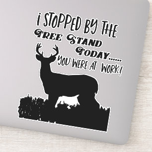 Grappige herten jacht werkboom stand Whitetail Buc Sticker