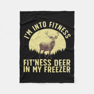 Grappige hertenjachtkunst voor mannen vrouwen wild fleece deken
