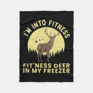 Grappige hertenjachtkunst voor mannen vrouwen wild fleece deken