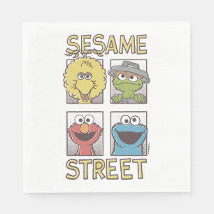 Grappige het Karakter van StreetVintage van de Servetten
