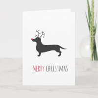 Grappige het rendierKerstkaart van de Tekkel