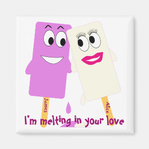 Grappige het roomijsMagneet van de Valentijnsdag Magneet