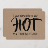 Grappige hete bruidsmeisje / getuige voorstel kaart (Voorkant / Achterkant)