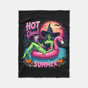 Grappige Hete Ghoul Zomer Summerween Sfeer Skelet Fleece Deken
