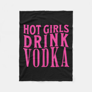 Grappige hete meisjes Drink wodka Drink Drink wijn Fleece Deken
