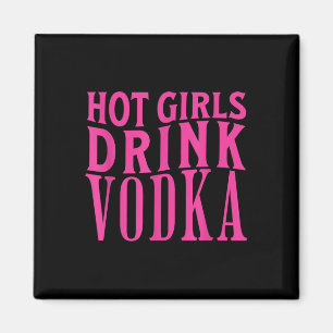 Grappige hete meisjes Drink wodka Drink Drink wijn Magneet