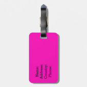 GRAPPIGE HETE ROZE STOP! IK BEN NIET VAN JOU BAGAGELABEL (Achterkant verticaal)