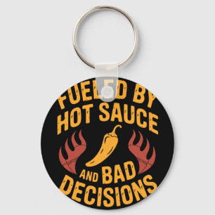 Grappige hete saus liefhebber pittig eten chili pr sleutelhanger