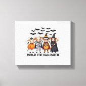 Grappige Highland Koe Moo-d voor Halloween Canvas Afdruk (Voorkant)