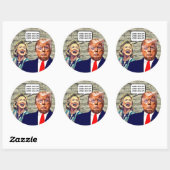 Grappige Hillary zegt Lock Trump Up Ronde Sticker (Vel)