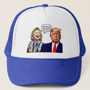 Grappige Hillary zegt Lock Trump Up Trucker Pet