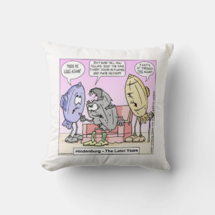 Grappige Hindenburg Cartoon Katoenen Kussen van Ri