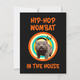 Grappige Hip-Hop Wombat in het Huis Briefkaart