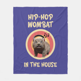 Grappige Hip-Hop Wombat in het Huis Fleece Deken