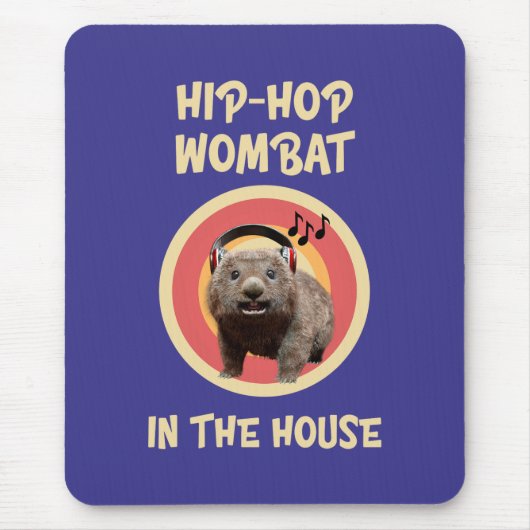 Grappige Hip-Hop Wombat in het Huis Muismat (Voorkant)