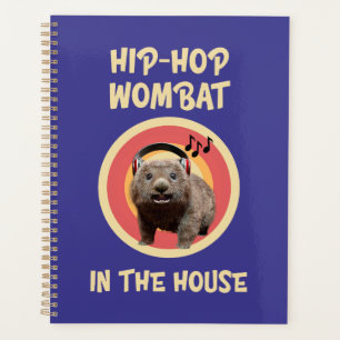 Grappige Hip-hop Wombat in Huis Planner