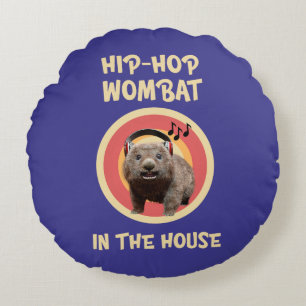 Grappige Hip-hop Wombat in Huis Rond Kussen