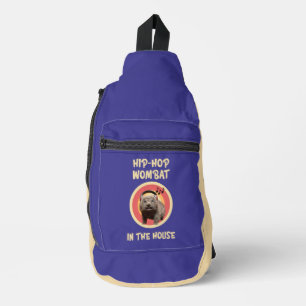 Grappige Hip-hop Wombat in Huis Sling Bag