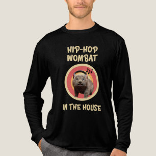 Grappige Hip-hop Wombat in Huis Tri-Blend Shirt