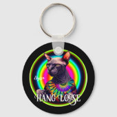 Grappige Hippie Sphynx Kat Sleutelhanger (Voorkant)