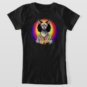 Grappige Hippie Sphynx Kat T-shirt