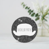 Grappige Hipster Bachelorfeest Uitnodiging (Staand voorkant)
