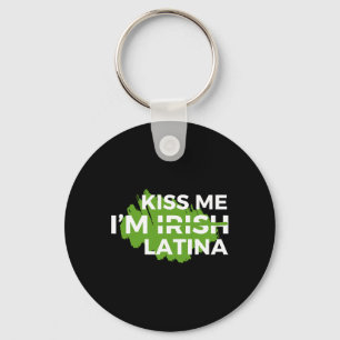 Grappige Hispanic St. Patrick's Day Kus Me Ik Ben Sleutelhanger