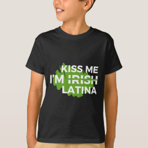 Grappige Hispanic St. Patrick's Day Kus Me Ik Ben T-shirt