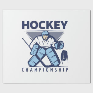 Grappige hockey cadeaupapier