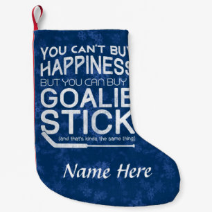 Grappige Hockey Goalie Kerstmis kous aanpassen Kleine Kerstsok