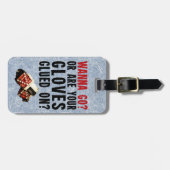 Grappige Hockey Handhaver Aangepaste Bagage Label (Voorkant horizontaal)