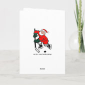 Grappige Hockey Kerstmis Feestdagen Kaart (Achterkant)
